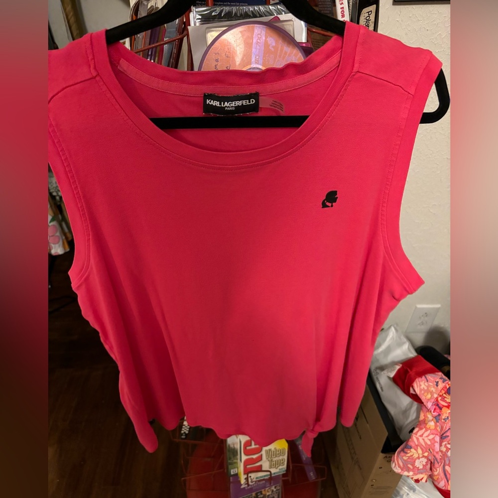 Karl Lagerfeld pink shirt